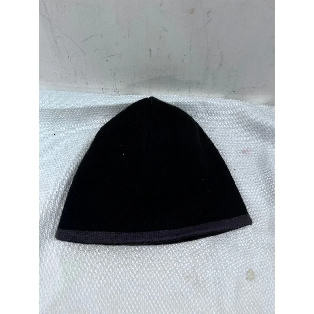 Nike Knit Beanie Size 8-20 Black Grey Swoosh Logo Hat Kids‎